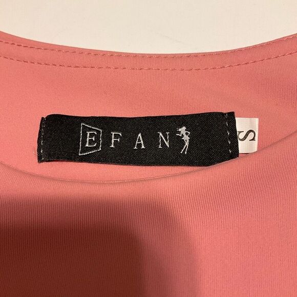 EFan High Neck Cropped Tank, S. Pink. Formfitting! - Picture 6 of 9
